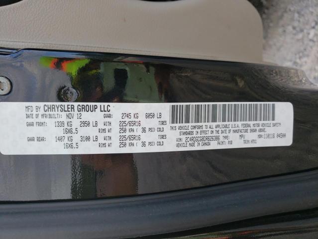 2C4RDGCG8DR626386 - 2013 DODGE CARAVAN BLACK photo 10