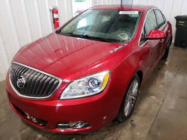 1G4PT5SV0D4226836 - 2013 BUICK VERANO PRE RED photo 2