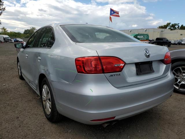 3VW2K7AJ3CM420966 - 2012 VOLKSWAGEN JETTA BASE Արծաթագույն լուսանկար 3