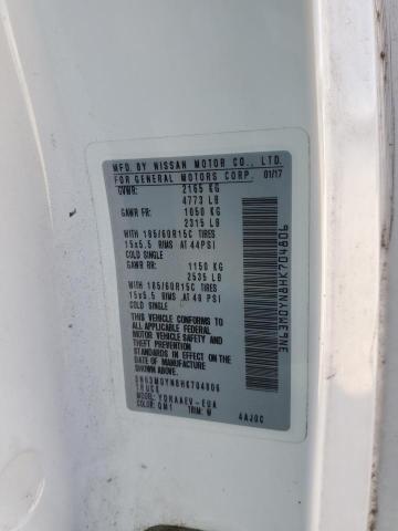 3N63M0YN8HK704806 - 2017 CHEVROLET CITY EXPRE Weiß Foto 10