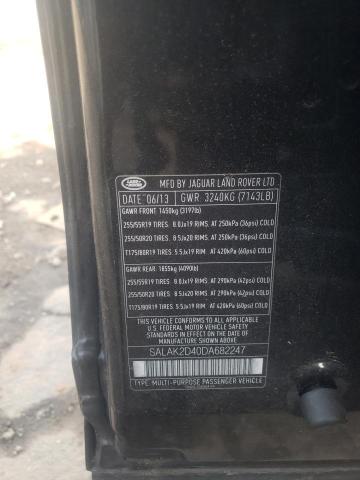 SALAK2D40DA682247 - 2013 LAND ROVER LR4 HSE LU BLACK photo 10
