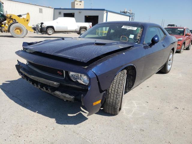 2C3CDYBT6DH684212 - 2013 DODGE CHALLENGER BLUE photo 2