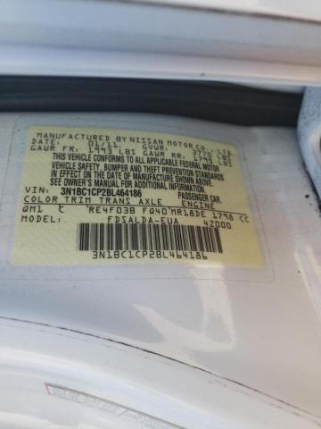 3N1BC1CP2BL464186 - 2011 NISSAN VERSA S WHITE photo 10