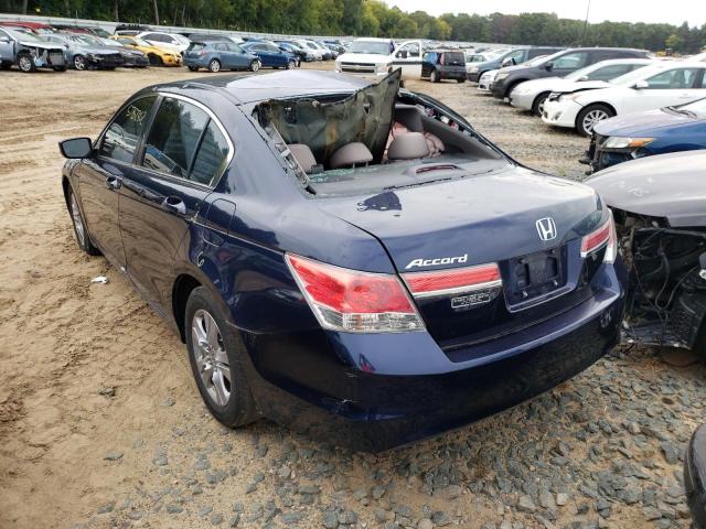 1HGCP2F47BA038435 - 2011 HONDA ACCORD LXP BLUE photo 3