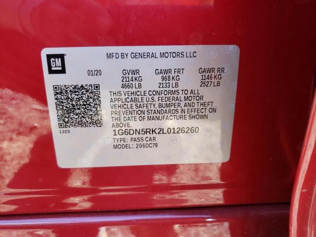 1G6DN5RK2L0126260 - 2020 CADILLAC CT5 PREMIU RED photo 10