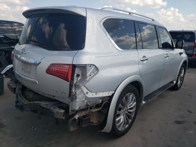 JN8AZ2NFXG9610114 - 2016 INFINITI QX80 SILVER photo 4