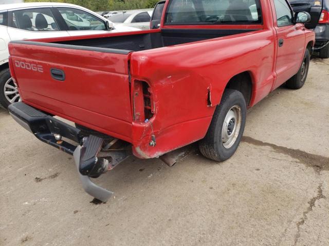 1B7FL26X6XS194386 - 1999 DODGE DAKOTA RED photo 9