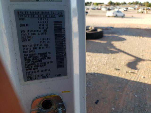 3N63M0ZN5JK695762 - 2018 CHEVROLET CITY EXPRE WHITE photo 10