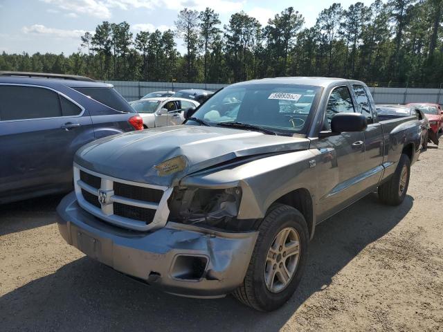 1D7RE3BP6BS666748 - 2011 DODGE DAKOTA SLT GRAY photo 2