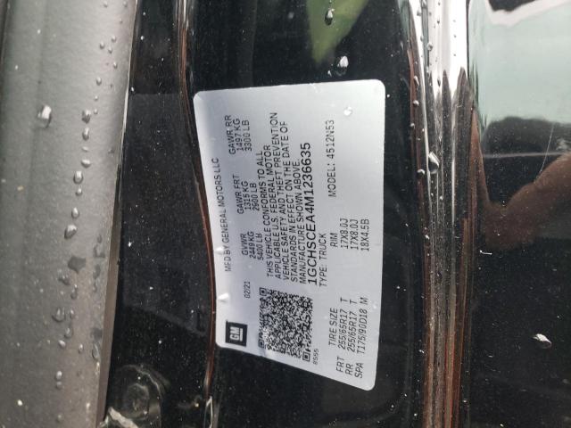 1GCHSCEA4M1236635 - 2021 CHEVROLET COLORADO L BLACK photo 10