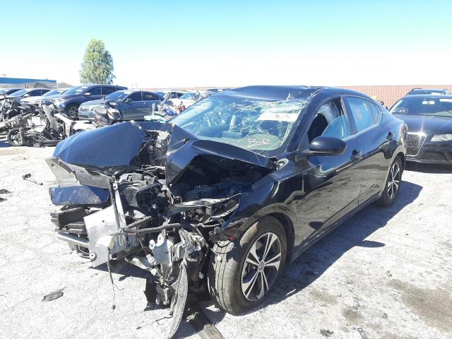 3N1AB8CV0NY240878 - 2022 NISSAN SENTRA SV BLACK photo 2