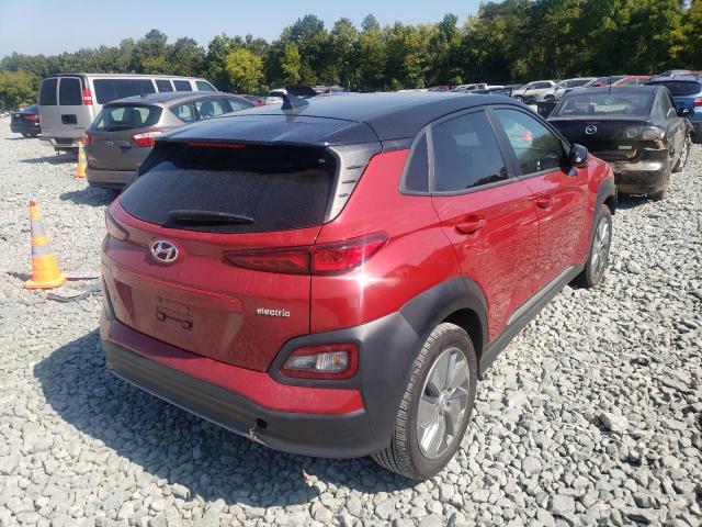 KM8K23AG8MU133986 - 2021 HYUNDAI KONA SEL RED photo 4