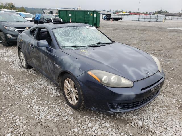 KMHHM66D18U294450 - 2008 HYUNDAI TIBURON GS BLUE photo 1