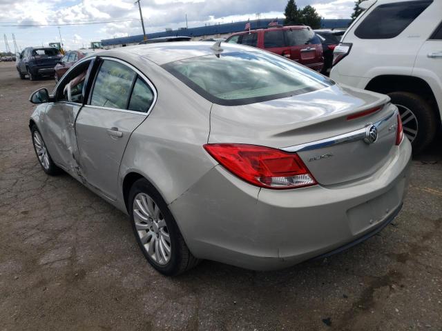 W04GN5EC7B1119168 - 2011 BUICK REGAL CXL BEIGE photo 3