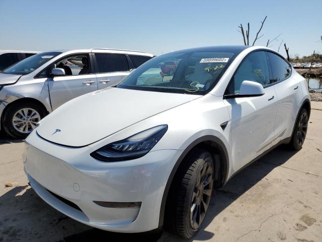 7SAYGDEE1NF354311 - 2022 TESLA MODEL Y WHITE photo 2