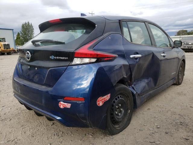 1N4AZ1CP6JC303282 - 2018 NISSAN LEAF S BLUE photo 4