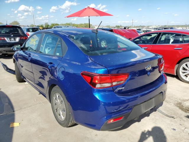 3KPA24AB2KE213869 - 2019 KIA RIO S BLUE photo 3