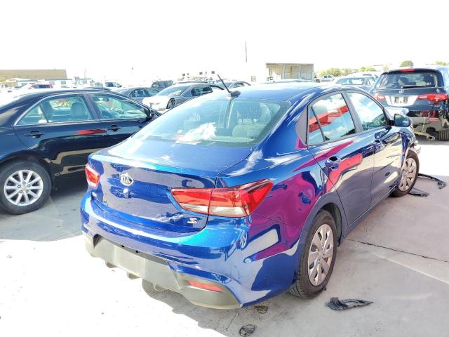 3KPA24AB2KE213869 - 2019 KIA RIO S BLUE photo 4