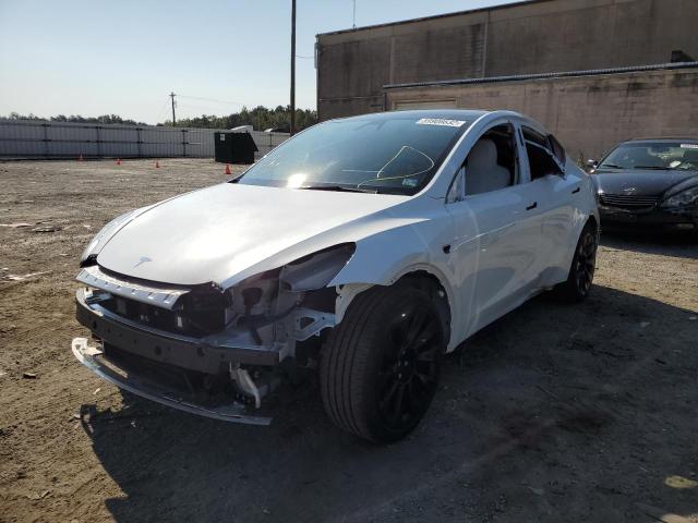 5YJYGDEE3MF092612 - 2021 TESLA MODEL Y Белый фото 2