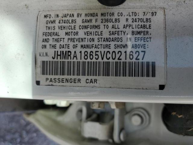 JHMRA1865VC021627 - 1997 HONDA ODYSSEY BA WHITE photo 10