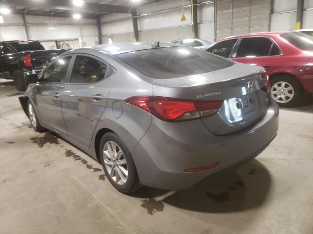 5NPDH4AE0EH486461 - 2014 HYUNDAI ELANTRA SE GRAY photo 3