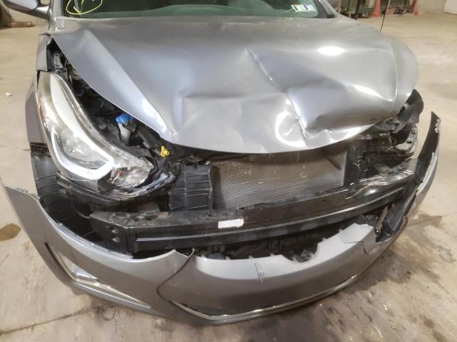 5NPDH4AE0EH486461 - 2014 HYUNDAI ELANTRA SE GRAY photo 9