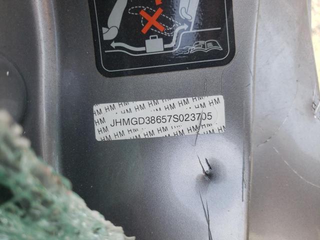 JHMGD38657S023705 - 2007 HONDA FIT S 银色 照片 10