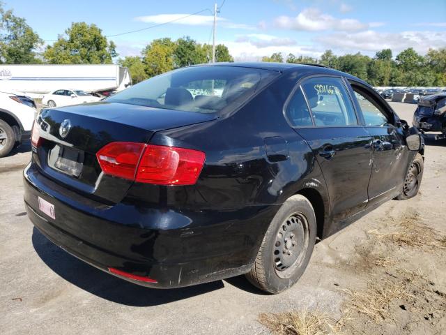 3VW2K7AJ0DM402278 - 2013 VOLKSWAGEN JETTA BASE BLACK photo 4