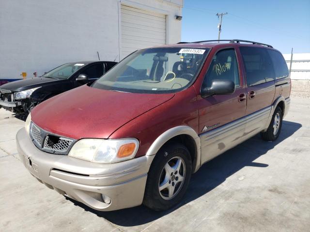 1GMDX03E71D209956 - 2001 PONTIAC MONTANA RED photo 2