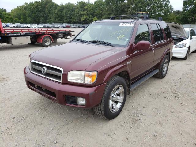 JN8DR09Y54W919385 - 2004 NISSAN PATHFINDER MAROON photo 2