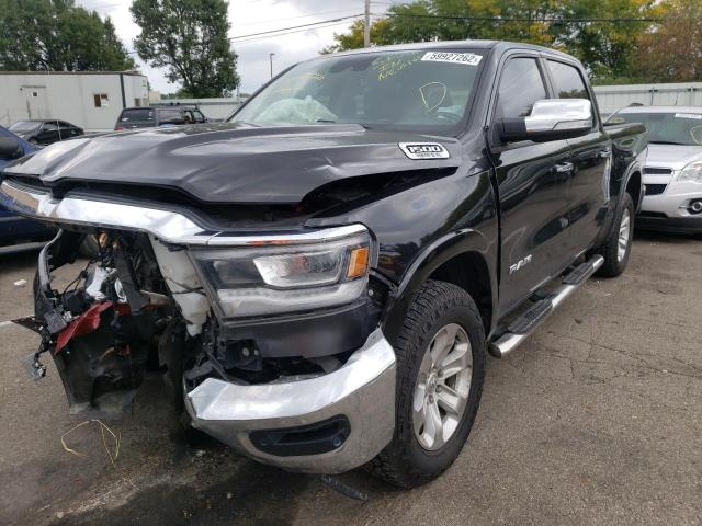 1C6SRFJT4KN504851 - 2019 RAM 1500 LARAM BLACK photo 2