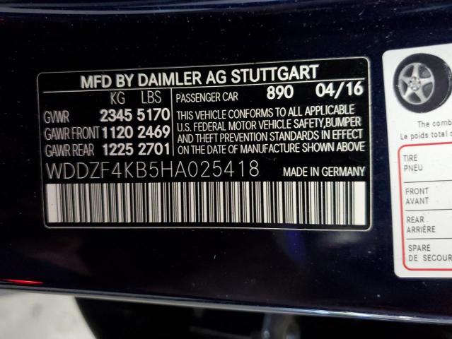 WDDZF4KB5HA025418 - 2017 MERCEDES-BENZ E 300 4MAT BLUE photo 10