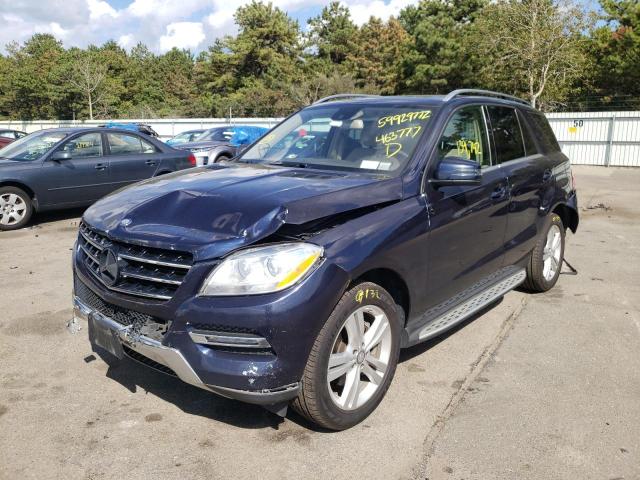 4JGDA5HB8FA463777 - 2015 MERCEDES-BENZ ML 350 4MA BLUE photo 2