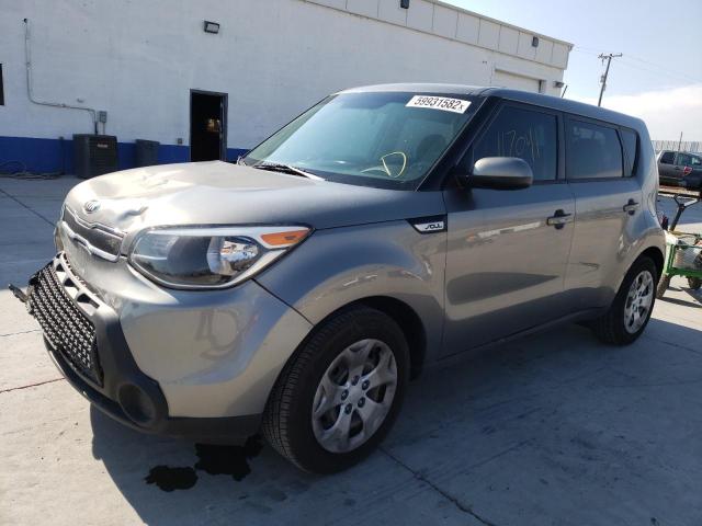 KNDJN2A2XF7225026 - 2015 KIA SOUL GRAY photo 2