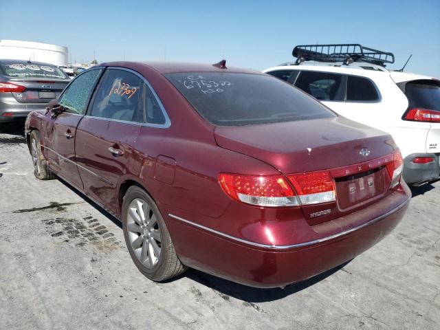 KMHFC46F59A360386 - 2009 HYUNDAI AZERA SE BURGUNDY photo 3