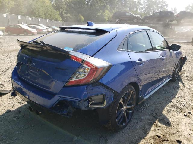 SHHFK7H43LU222864 - 2020 HONDA CIVIC SPOR BLUE photo 4