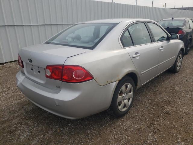 KNAGE123785192705 - 2008 KIA MAGENTIS SILVER photo 4