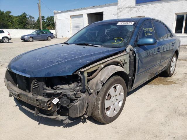 5NPET46CX7H282327 - 2007 HYUNDAI SONATA GLS BLUE photo 2