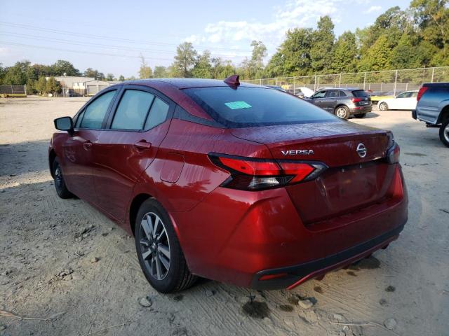 3N1CN8EV1ML882650 - 2021 NISSAN VERSA SV RED photo 3