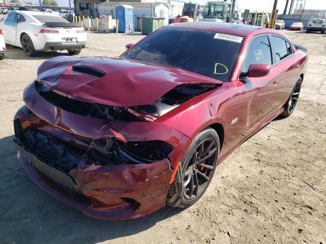 2C3CDXGJ9NH147997 - 2022 DODGE CHARGER SC BURGUNDY photo 2