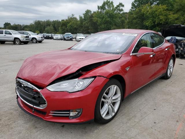 5YJSA1H11EFP40657 - 2014 TESLA MODEL S Qırmızı foto 2
