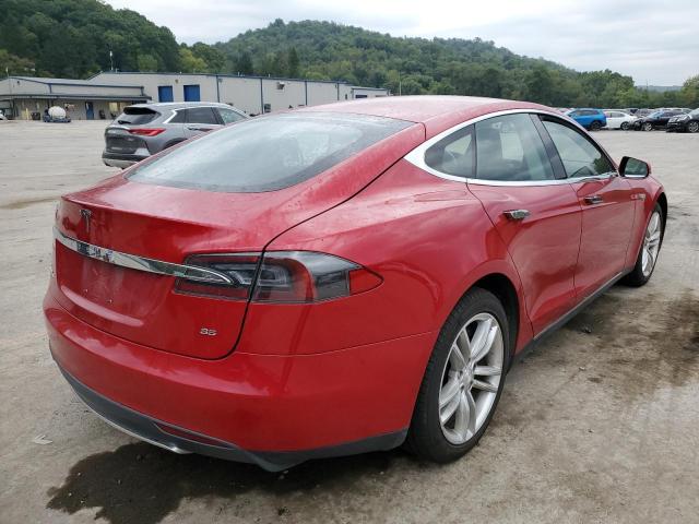 5YJSA1H11EFP40657 - 2014 TESLA MODEL S Qırmızı foto 4