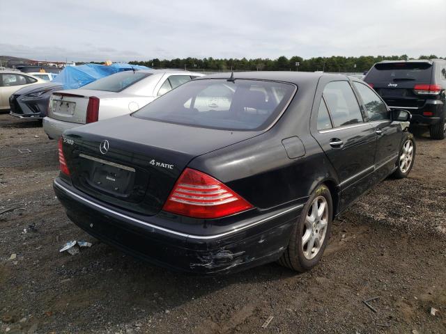 WDBNG84J13A341858 - 2003 MERCEDES-BENZ S 500 4MAT BLACK photo 4