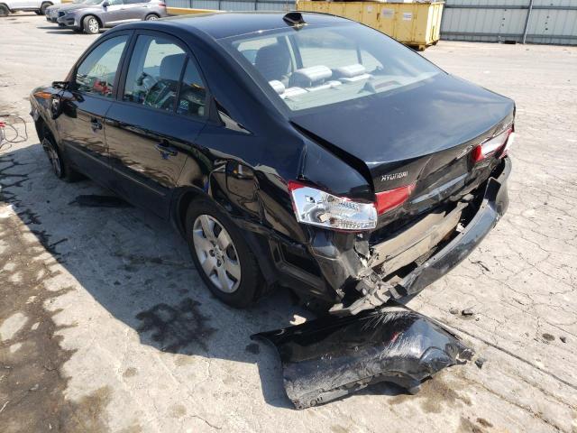 5NPET4AC0AH633664 - 2010 HYUNDAI SONATA BLACK photo 3