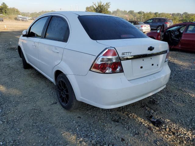 KL1TD56607B102799 - 2007 CHEVROLET AVEO BASE WHITE photo 3