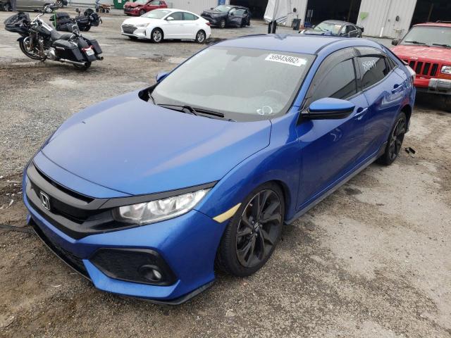 SHHFK7H49JU201403 - 2018 HONDA CIVIC SPOR BLUE photo 2