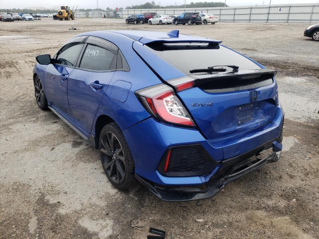 SHHFK7H49JU201403 - 2018 HONDA CIVIC SPOR BLUE photo 3
