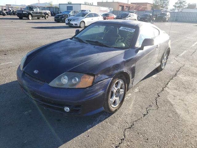 KMHHM65D84U138479 - 2004 HYUNDAI TIBURON BLUE photo 2