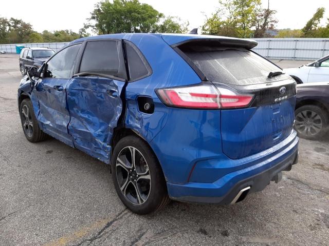 2FMPK4APXMBA11549 - 2021 FORD EDGE ST BLUE photo 3