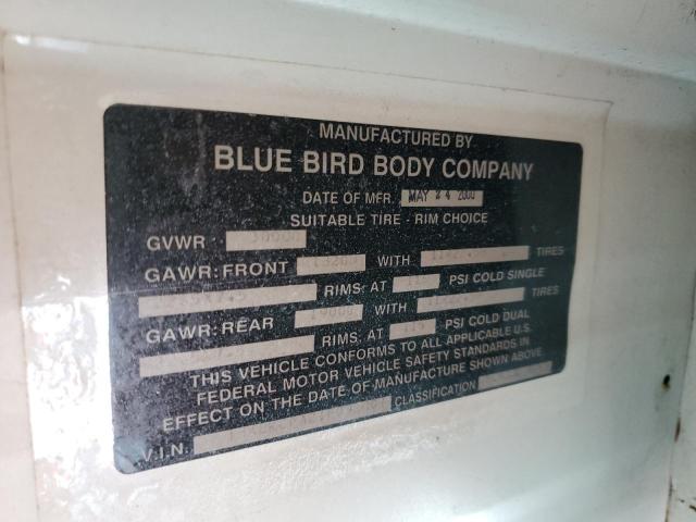 1BABKCPA21F098007 - 2001 BLUE BIRD SCHOOL BUS YELLOW photo 10